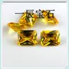 Wuzhou Gem Supply Color Rectangular Biselado Zirconio Artificial Piedra Desnuda Accesorios para Joyería