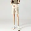 Pantalones de Cinco Puntos para Mujeres Embarazadas Verano Delgados Casuales Moda Traje Ropa Exterior Leggings Cintura Alta Abdominal Tendencia Pantalones Cortos para Mujeres Embarazadas