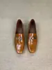 Mocasines Cuadrados de Cuero Hebilla Retro Franceses Tacón Grueso 2.5cm Slip-on Británico Versátil de Uso Diario Corte Bajo Individual