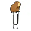 Clip de Papel Decorativo de PVC de Dibujo Animado de Capibara Suministros de Oficina Clip de Papel Lindo Marcapáginas Clip de Papel Creativo DIY