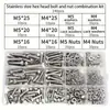 Juego Combinado de Tornillos y Tuercas de 240 Piezas, Hexágono Exterior M4M5, Resistente a la Corrosión, Paquete de Tornillos de Fijación para Ensamblaje de Reparación