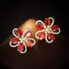 Design de nicho verão super fada doce flor brincos femininos agulha de prata s925 zircônia microincrustada brincos de moda requintados