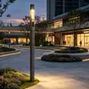 Luz LED Cilíndrica de Aluminio para Paisajismo, Patio, Exterior, Impermeable, Montaje en Poste, Luz para Césped, Iluminación de Carreteras Urbanas y Parques