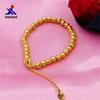 Pulsera de cuentas esmeriladas chapadas en oro latón, pulsera electrochapada al vacío, joyería de oro de imitación, pulsera de cuentas de Buda para mujer que combina con todo