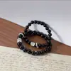 Pulsera de Pareja Hebilla de Paz Xiangyun de Obsidiana como Regalo de Cumpleaños 520 San Valentín