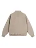 Chaqueta de Piel Sintética para Hombre Tangkez, Nueva Otoño Vintage Tendencia Marca Cuello Alto Versátil Casual Chaqueta Cardigan Abrigo