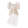 2024 Nova Maternidade Verão Moda Estampada Floral Boneca Camisa Top Barriga Shorts Solto Terno Emagrecedor