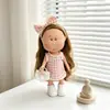 Solo la Ropa: Ropa para Muñeca de Papa Mia 30cm, Rosa Caramelo, Azul, Falda Cuadros Rojos de Repuesto
