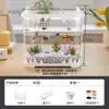 Aquário Pequeno de Mesa para Uso Doméstico, Tanque Ecológico de Plástico Transparente de Alta Definição, Tanque de Circulação com Micro-Paisagem para Halloween