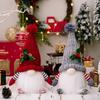 Decoraciones navideñas nuevas transfronterizas luces navideñas gnomo gorro de punto adornos de muñeco de Rodolfo luminoso al por mayor