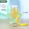Garrafa de bebida descartável PET transparente 300ml garrafa de suco de fruta chá de leite 400ml garrafa em formato de estrela garrafa plástica de estrela de cinco pontas
