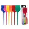 Cepillo para Teñir el Cabello de Seis Colores Transfronterizo Salón de Belleza Herramientas de Peluquería Cepillo para Crema de Tinte Plástico Cepillo con Cerdas Suaves para Mechas Cepillo para Teñir el Cabello Set de Peluquería