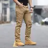 Pantalones Tácticos Ix7 de Primavera y Otoño Pantalones Impermeables de Camuflaje Ropa de Trabajo para Exteriores Pantalones Resistentes a Arañazos y al Desgaste Pantalones Sueltos para Hombre para Deportes al Aire Libre