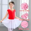 Ropa de Baile para Niños Falda de Gasa Elástica de Chifón para Niñas de Longitud Media Todo-partido Shorts de Ballet Delantal de Práctica Hilo Blanco