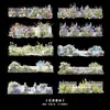 Paquete de Pegatinas para Niña, Materiales para Diario con Temática de Vida Retro, Collage Base de Paisajes Arquitectónicos, Pegatinas Impermeables para Mascotas para Estudiantes