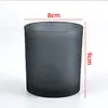 Venta al por mayor del fabricante Taza para Velas DIY Contenedor de Vidrio Escarchado de Colores Taza Vacía para Aromaterapia Portavelas Romántico para Dormitorio Logo