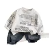 Conjunto de Ropa de Otoño para Niños Elegante 2026 Nuevo Modelo Ropa de Primavera y Otoño para Bebés y Niños Estilo Coreano Sudadera de Manga Larga Conjunto de Dos Piezas Moderno