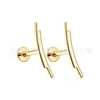 Jiangtai F136 Aleación de Titanio Joyería Cabeza Rectangular Hoja Delgada Transfronteriza G23 Titanio Joyería para Perforación Pendientes Clavos para Hueso de la Oreja
