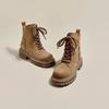 Botas Martin para Mujer 2024 Otoño Nuevo Marrón Aumento de Altura Ropa de Trabajo Botas Vaqueras Western Suela Gruesa Populares en Internet Botas de Tobillo de Verano