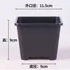 Vaso de Flor Suculenta Estilo Coreano Vaso Quadrado Preto Grande Vaso Quadrado Espessado para Bonsai Vaso de Flor Suculenta Vaso Quadrado Preto de Plástico