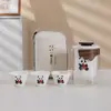 Juego de Té de Viaje Panda Zhihetang Juego Portátil de Una Olla Tres Tazas Seis Tazas para Exterior para Llevar Taza Exprés Regalo