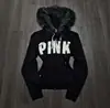 Sudadera con capucha para mujer, estilo Harajuku de alta calle, estampada, con cuello de pelo, cremallera, Y2K, transfronteriza europea y americana, sudadera Lulu