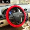 Set de manijas de coche cálidas elásticas retráctiles de cachemir para primavera y otoño, set de manijas elásticas, cubierta de volante de coche de felpa