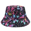 Sombrero de Pescador Geométrico Retro de Amazon Transfronterizo Sombrero de Cubeta Versátil Estampado Doble Cara Europeo y Americano Sombrero para el Sol de Exterior