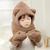 Conjunto de Gorro, Bufanda y Guantes para Niños para Otoño e Invierno, Conjunto de Tres Piezas de Felpa para Niños y Niñas, Estilo Padre-Hijo, Engrosado y Cálido