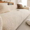 Funda de Sofá Jacquard de Terciopelo Estilo Crema Cubierta Completa Otoño Invierno Engrosada Resistente a Arañazos de Gato Funda de Cojín Universal para Sofá Cubierta Protectora Venta al por Mayor