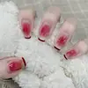 [Liquidación] Uñas Cortas Portátiles Xiaohongshu Deseo Puro Rubor Blanqueador Pegatinas para Uñas Puntas de Uñas Portátiles