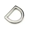 Atacado de fábrica coleira para animais de estimação peça única cor gun metal liga de zinco fivela em forma de D anel semicircular metálico em forma de D para mochila