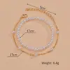 Pulsera de Perlas de Imitación de Venta Caliente Transfronteriza Set de Dos Piezas para Mujer Cadena de Perlas Artificiales de 4 mm Pulsera Joyería al por Mayor
