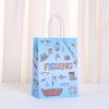 Bolsa de pesca de desenho animado com estampa, saco de embalagem para presente, saco de papel kraft para atacado, sacola de compras, bolsa para levar
