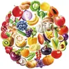 Compra Directa Transfronteriza de 56 Pegatinas Transparentes de Mascota Estilo Realista de Frutas y Verduras Frescas para Diarios de Comida y Diarios de Cocina