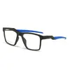 2021 Nuevo Marco Completo de Tr90 para Hombres Gafas Deportivas para Ciclismo para Miopía Lentes Planos Marco Cuadrado a Cuadros 7809