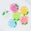 Flor de Jazmín Imitación Brillante Flor de Peonía Accesorios de Resina para Bricolaje Pegamento de Crema Funda para Teléfono Pasador Pegatinas para Vaso de Agua