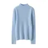 Suéter de Cachemir para Mujer 100% Cachemir Puro Nueva Moda Casual de Punto Cálido con Cuello Medio Alto