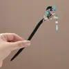 Pasador de Pelo con Borla Floral Fresco y Elegante, Nuevo Pasador Diario Estilo Chino, Pasador de Tocados de Ajedrez y Cartas Estilo Chino Dinastía Han