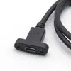 Cable de extensión macho a hembra tipo C con orificio para tornillo de oreja, cable de carga USB 3.1 macho a hembra, cable de datos de extensión