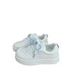 Calças de Perna Larga Tênis Casuais Femininos 2025 Primavera Novo Estilo Coreano Sapatos Brancos Chiques Esportivos Versátil Sapatos Pão