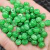Jade Jade Verde Seco Cuenta Ábaco Jade Cuentas Dispersas Jade Verde Frijol Hebilla Jade Cuenta Espaciadora Accesorios de Joyería para Pulsera Cuentas Hechas a Mano