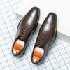 Zapatos de cuero puntiagudos para hombre, de talla grande, para las cuatro estaciones, de moda, de negocios, de estilo británico, para boda.