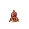 Colgante de campana de cobre roja de diseño original para la fortuna con cuerda tejida a mano y campana con carácter "Fu" para decoración de llavero de coche