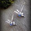 Aretes de Gancho Largo de Libélula de Moda Personalizados Joyería Creativa Insectos Voladores Aretes de Diamantes Accesorios para Mujer