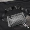 Nova Bolsa de Cintura Xadrez Street Masculina da Moda Bolsa de Peito Fashion Bolsa Transversal Bolsa Pequena de Costas Estilo Coreano Porta Celular Bolsa de Ombro Único para Homens