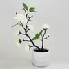 Bonsái Flor Simulada Ramo de Rosas Flor Artificial Decoración de Mesa para Sala de Estar en Casa Arreglo Floral Decoración Flor Simulada