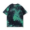 Camiseta americana tie-dye hip-hop casual callejera primavera y verano manga corta algodón arcoíris degradado chaqueta para hombre y mujer mayoreo