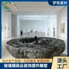 Escultura de jardín de gota de agua de acero inoxidable, pieza decorativa inspirada en el Zen para paisaje seco de fibra de vidrio para exteriores, hecha a medida