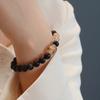 Pulsera de Pareja de Obsidiana Natural Plata Esterlina Oro Cristal Cabello Cuentas Fantasma Verdes Pulsera de Cuentas Joyería de Mano de Cristal al por Mayor